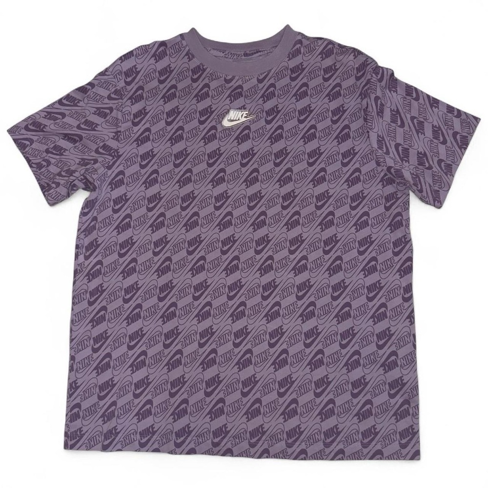 Purple Women’s Nike All-Over-Print logo Shortsleeved T-Shirt — Size Adult Sm